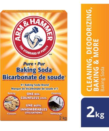 ARM & HAMMER Baking Soda For Baking Cleaning and Deodorizing 2-kg & Fridge-N-Freezer Baking Soda Deodorizer Flo-Thru Design 500-g 2 kg (Pack of 1) Leavening Agent + Deodorizer White - Buy Online on GoSupps.com