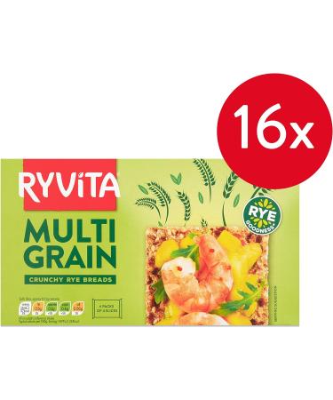 Ryvita Fruit Crunch - Currants Seeds and Oats Crispbread | Healthy Snack | High in Fibre | 8 PACKS of 200 g & Multigrain Crispbread | Healthy Snack | High in Fibre | 16 PACKS of 250g Fruit Crunch + Multigrain Crispbread - Buy Online on GoSupps.com