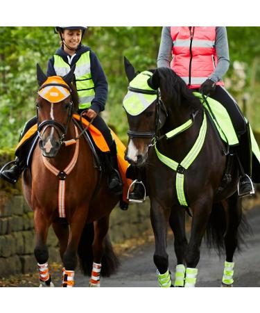 Masta Hi Vis Breast Plate for Horses | Equestrian High Visibility Reflective Waterproof Fully Adjustable Breastplate | Hi Viz Soft Durable & Elastic 600D Fabric | Yellow Size FULL FULL Yellow - Buy Online on GoSupps.com