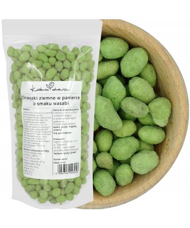 Kuchnia Zdrowia Kuchnia Zdrowia - Coated Peanuts - Crunchy Snack - High Quality - Strong Flavor - Leak-proof Zip-Resistant Packaging - Doypack: 500 Grams (250g Wasabi)