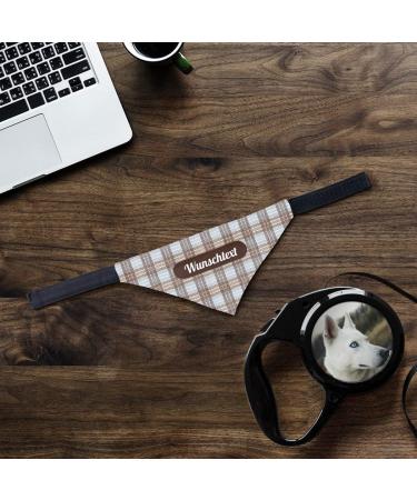 Printplanet Dog Hollow Bed - Personalized Name/Text - Narrow Design in Brown-Blue Check Pattern - Size S - Buy Online on GoSupps.com