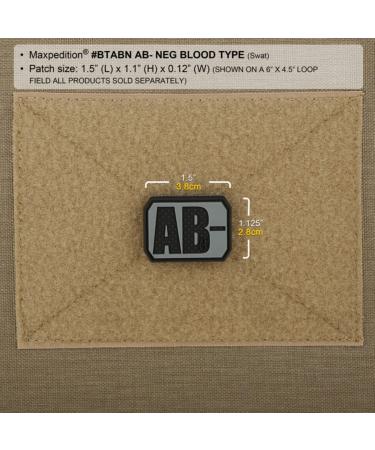 Maxpedition Gear AB Negative Blood Type Patch 1.5 x 1.1-Inch Arid - Buy Online on GoSupps.com