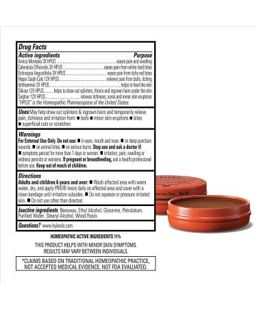 Hyland's Naturals PRID Drawing Salve | 18g | Topical Pain & Skin Irritation Relief - Buy Online on GoSupps.com