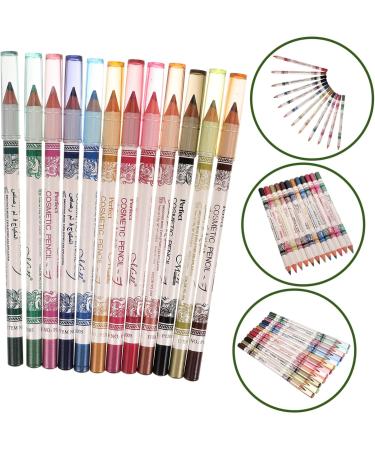 Mikinona 12 Pieces Eyebrows Eye Lipsticks Vivid Color Eyeliner Set For Makeup Look - Buy Online on GoSupps.com