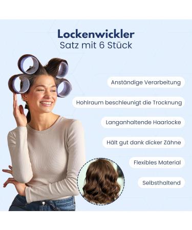 Buy Ponik's Self-Adhering Hair Roller Curlers Set - 12 Yellow 32mm Curlers for Perfect Curls - Buy Online on GoSupps.com