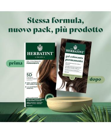  Herbatint Herbatint Permanent Hair Color Gel 5D Light Golden Brown - 170ml | Ammonia Free 100% White Hair Coverage | for Sensitive Skin with 8 Organic Natural Extracts - Buy Online on GoSupps.com