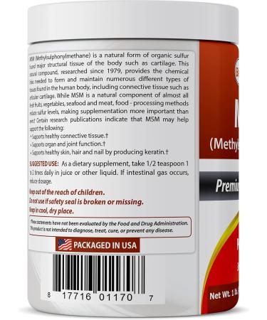 Best Naturals 100 Pure MSM Powder 1 Pound 1 Pound Pack of 3 - Buy Online on GoSupps.com