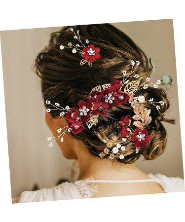 minkissy 4 Sets Bridal Headwear Blue Flower Hair Clip Blue Hair Accessories Bride Headpiece Bridal Tiaras Pearls Hair Clips Rhinestone Bobby Pins Bridal Hair Clips Bridesmaid Comb Wedding - Buy Online on GoSupps.com