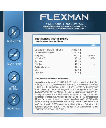 Marine Collagen + Glucosamine + Bamboo | Formulated for Men | Eliminates Pain in Muscles Joints & Bones | Powerful Anti-Inflammatory & Analgesic | 400g - Buy Online on GoSupps.com