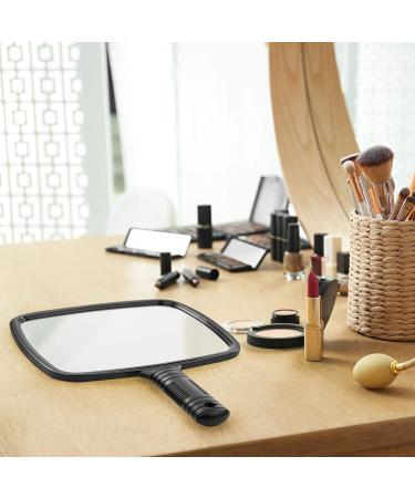 TRIXES Handheld Salon Hairdresser Mirror - Wide Angle 20x17.5cm - Black - Buy Online on GoSupps.com