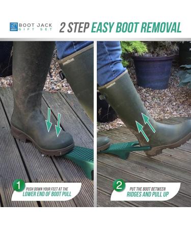 Boot Jack and Brush Mud Remover Set - Ideal Gift for Cleaning Wellingtons & Hiking Boots - Buy Online on GoSupps.com