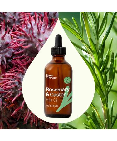 Buy Plant Therapy Rosemary & Castor Oil - 4 oz Hair Treatment for Growth Shine & Softness | Healthy Scalp & Hair Mask - International Shipping Available - Buy Online on GoSupps.com