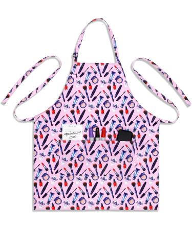 Plum Hill Pink Esthetician & Cosmetology Apron Waterproof Stylist Apron for Women with Pockets - International Shipping Available - Buy Online on GoSupps.com