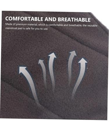 Washable Charcoal Menstrual Pads for Women - 3pcs Thin Reusable Napkin | Portable Feminine Products for Periods - Buy Online on GoSupps.com