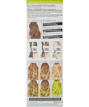  L'Oreal Paris L'Oreal Paris Colorista Wash Out Neon 80ml Semi-Permanent Hair Colour - Lime Green (Pack of 3) - Buy Online on GoSupps.com