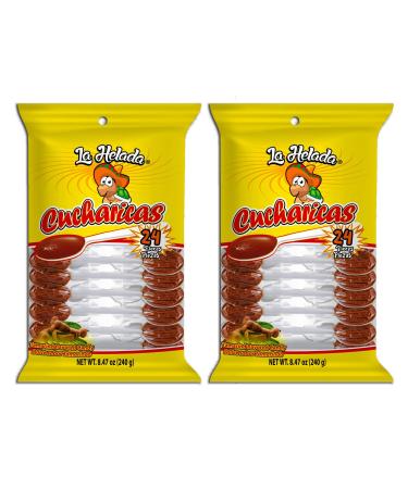 La Helada Cucharica - 2 Party Bag (24ct) - Tamarind Spoons - Tamarind Candy - Mexican Candy - Pi ata Filler - Party Favors