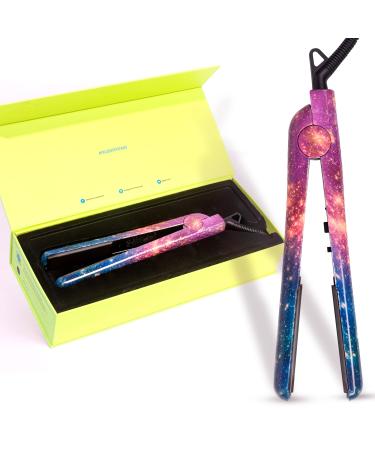 PYT Unicorn Pro Hair Straightener - Ceramic Flat Iron for Professional Styling. 150 W Power Output Adjustable Temperature Suitable for All Hair Types. Straighten Curl or Wave (Galaxy)
