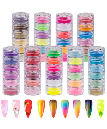 Duufin 54 Colors Pigment Nail Powder Pigment Nail Powder Glitter Nail Powder Nail Powder for DIY Nail Art Decoration Vivid - Buy Online on GoSupps.com