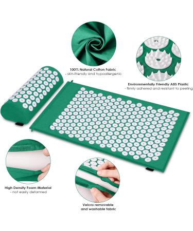 Acupressure Set - Magnetic Therapy Mat & Pillows for Neck & Back Pain Relief | Ideal Massage Solution with Carrying Bag for Men & Women - Buy Online on GoSupps.com