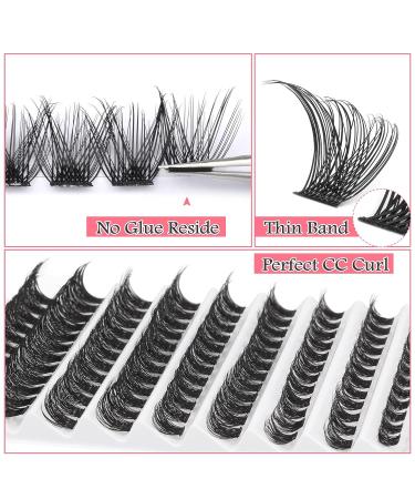 Lash Clusters DIY Extensions - D Curl Individual Lashes 8-16mm - 108 pcs Natural Fluffy Wispy Eyelash Clusters by TOOCHUNAG C01 - Buy Online on GoSupps.com