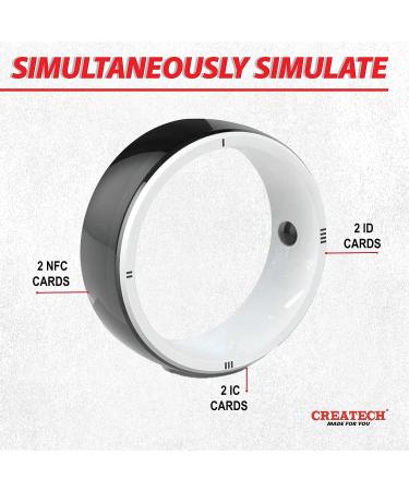 CREATECH Smart Ring R5 - Stylish Ring with 6 RFID Cards & 2 Health Stones - Buy Online on GoSupps.com