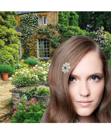 Shiny Pearl Daisy Hair Clips - 2pc Set | Jewels Flower Hair Accessories - Buy Online on GoSupps.com