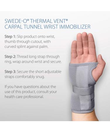 Swede-O Thermal Vent Carpal Tunnel Wrist Immobilizer Brace - Left XXLarge | International Shipping - Buy Online on GoSupps.com