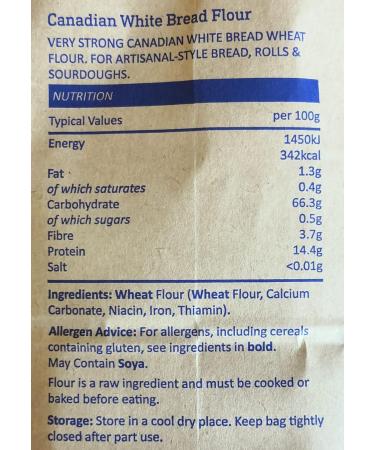 Nature's Gold 100% Very Strong Canadian White Bread Flour 1.5kg - Buy Online on GoSupps.com