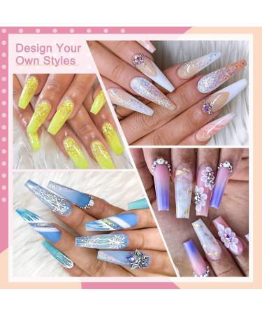 Morovan 24 Colors Acrylic Powder Set - Professional Glitter Polymer Nail Extension Kit for Nail Art - Purple, Yellow, Blue, Green, Red - Buy Online on GoSupps.com