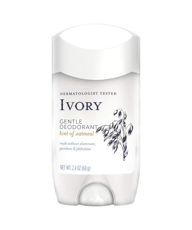 Gentle Aluminum Free Ivory Deodorant Hint of Oatmeal 2.4 oz (Pack of 2)