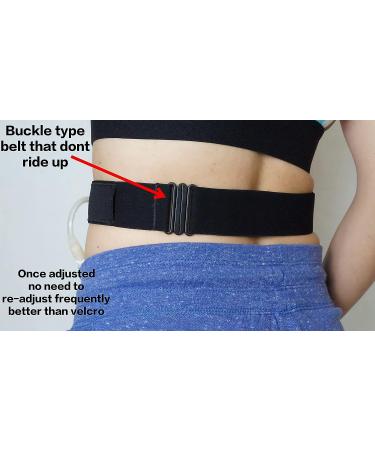 MandM Peritoneal Dialysis Belt-Buckle for Catheter Tube Storage - Secure & Comfortable PD Band for Men & Women - Black, Fits Up to 45 x 1.5 Inches - Buy Online on GoSupps.com