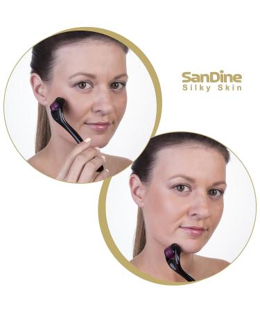 Sandine Microneedle Derma Roller - 540 Titanium Micro Needle Skin Care System (0.3mm) | Promotes Youthful & Radiant Skin | Includes FREE E-Book - Buy Online on GoSupps.com