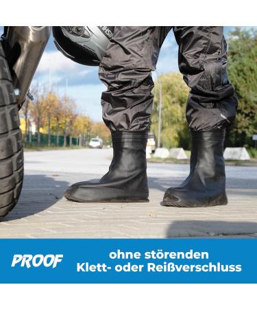 100% Waterproof Silicone Shoe Covers | Non-Slip Rain Overshoes for Bikes & Motorcycles | Sizes 39-43 | Black - Buy Online on GoSupps.com