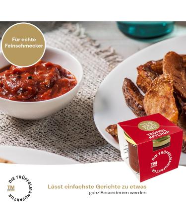  Die Tr ffelmanufaktur Die Tr ffelmanufaktur - Ketchup truffle with 7% real black truffles luxury swirls for delicious crispy chips or juicy steaks spareribs ribs sausages 110g glass - Buy Online on GoSupps.com