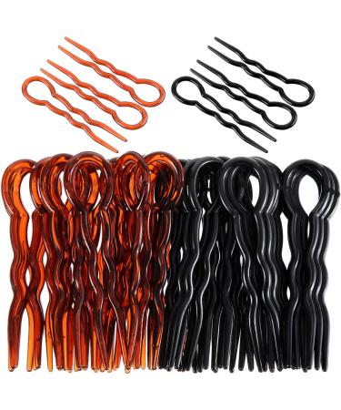 48 Pieces Plastic U Shaped Hair Pins Lady Style Grip Hair Pins Fast Spiral Hair Grip for Women Girls Hairstyle Accessories