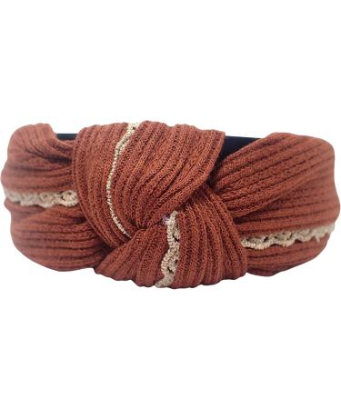 Topkids Accessories Lace Knot Alice Bands Adult Women Hair Accessories for Women Hair Bands for Women Thick Headband Womens Headbands Head Bands Adult Women Wide Headbands (Brown) - Buy Online on GoSupps.com