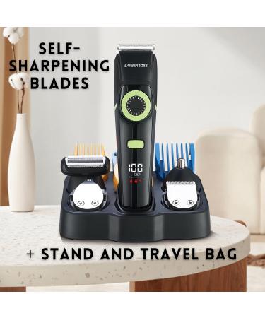 Barberboss Beard Trimmer Men & Hair Clippers Men Nose Trimmer Men Mens Grooming Kits Waterproof-QR-6090 - Buy Online on GoSupps.com