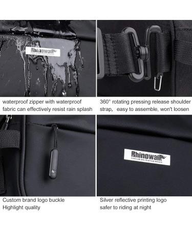 Wildken 100% Waterproof Bicycle Handlebar Bag | Multifunctional Front Pocket & Shoulder Bag with Rain Cover (Black) - Buy Online on GoSupps.com