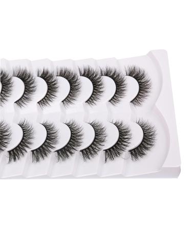 Cat Eye False Eyelashes - Natural Look Faux Mink Lashes - 7 Pairs Pack | International Shipping - Buy Online on GoSupps.com