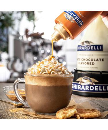 Ghirardelli Caramel Sauce 16oz Squeeze Bottle (Pack of 2) + Barista Spoon | Rich & Creamy - Buy Online on GoSupps.com