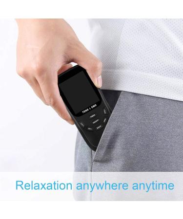 TENS Unit Muscle Stimulator - Dual Channels Electronic Pulse Massager for Pain Relief Therapy | EMS Device with Travel Hard Case - Buy Online on GoSupps.com