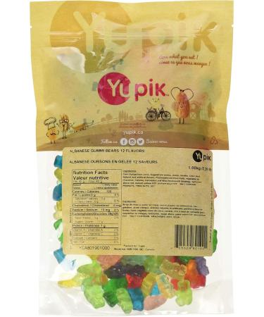 Yupik Candy Gummy Bears 12 Fruit Flavors 1 Kilogram & Candy Gummy Worms 1Kg - Buy Online on GoSupps.com