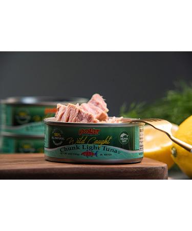 MW Polar Chunk Light Tuna in Water 5oz (Pack of 12) - Wild Caught & Sustainable | Dolphin Safe & Gluten Free - Easy Open Can - Buy Online on GoSupps.com