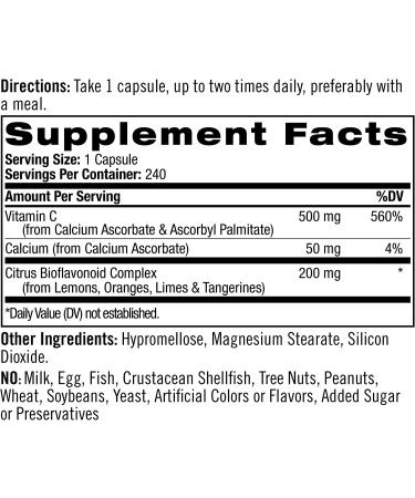 Natrol Easy-C Immune Health - 500mg Vitamin C & Bioflavonoids Capsules, 240 Count - Buy Online on GoSupps.com