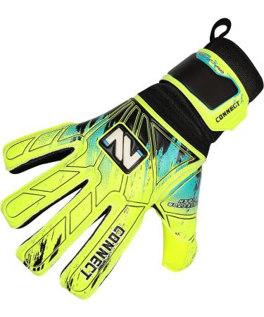 Super Grip Latex Goalkeeper Gloves for Kids | Fluorescent Yellow Football Gloves for Boys & Girls | Junior Training Gear - Buy Online on GoSupps.com