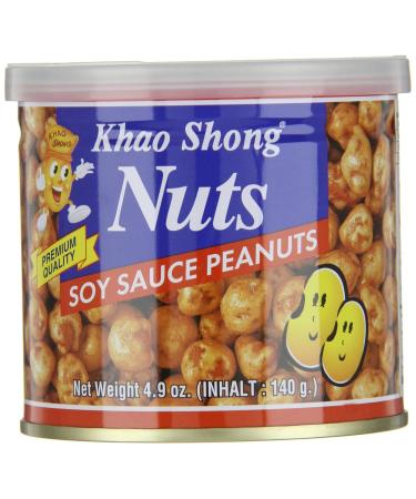 Khao Shong Peanuts with Soy Sauce - Spicy Crisp Nuts Salty Snack - 140g Can (3 Pack) - International Shipping Available - Buy Online on GoSupps.com