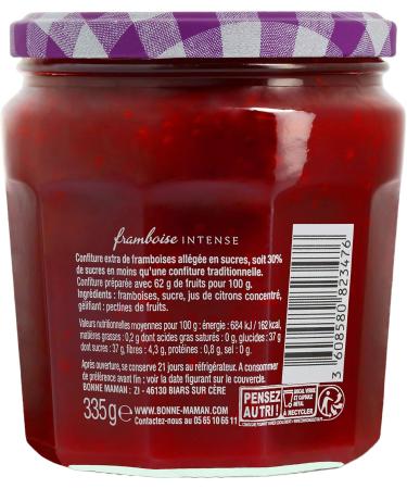 Bonne Maman Raspberry Intense 335 g - Buy Online on GoSupps.com
