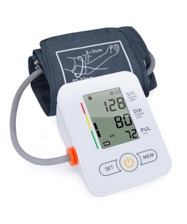 Automatic Arm Blood Pressure Monitors-maguja Automatic Digital Upper Arm Blood Pressure Monitor Arm Machine, Wide Range of Bandwidth, Large Cuff, Large LCD Display BP Monitor, Suitable for Home Use White