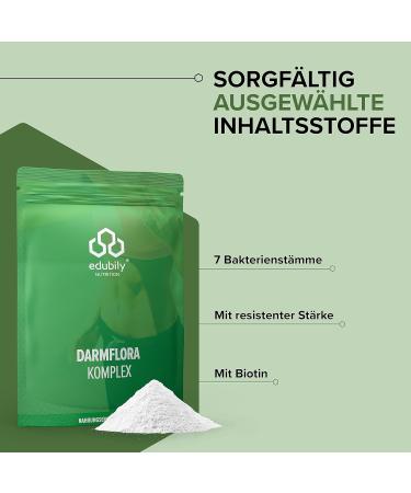Edubily Nutrition Darmflora Complex - Resistant Dextrin with Inulin Biotin & 6 Probiotic Cultures | 250g - International Shipping Available - Buy Online on GoSupps.com