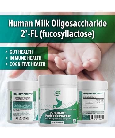 Layer Origin | PureHMO 2'-FL Prebiotic Powder - Feed 200 Billion Probiotics - 45 Servings - Buy Online on GoSupps.com